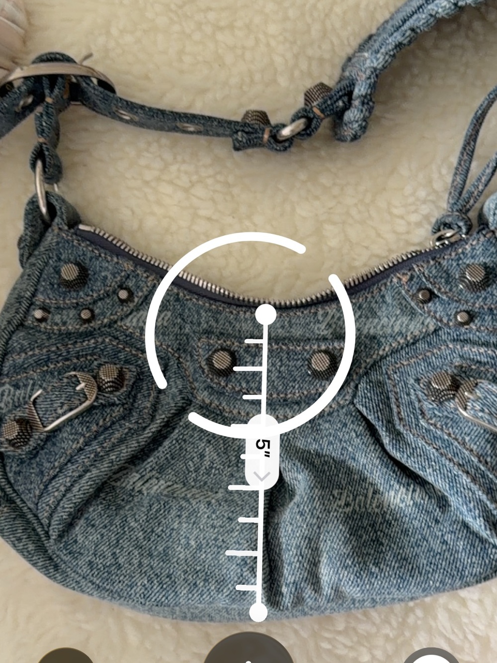 Small Balenciaga denim cagole bag - Picture 11 of 11